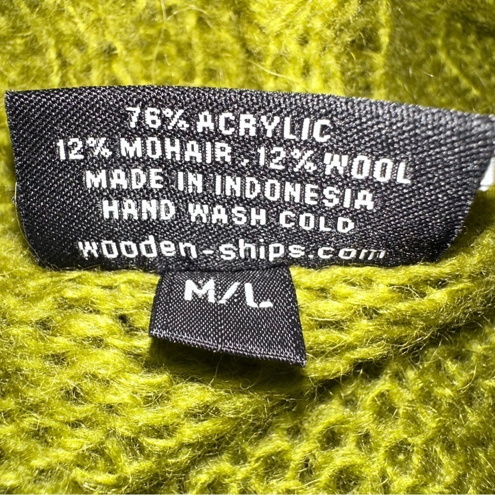 Wooden Ships Lightweight Wrap Cardigan in Fern Forest Green Size Medium Large - Picture 7 of 9
